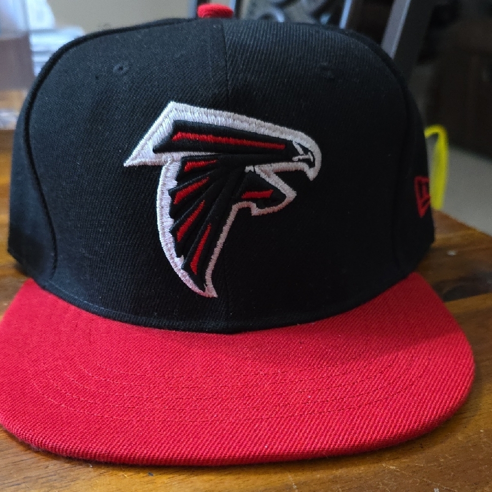Black and Red Cap with Falcon Logo